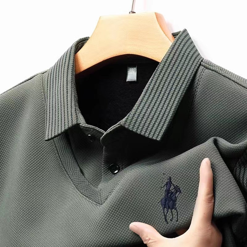 Men's flannel warm and thick winter vacation two-piece set