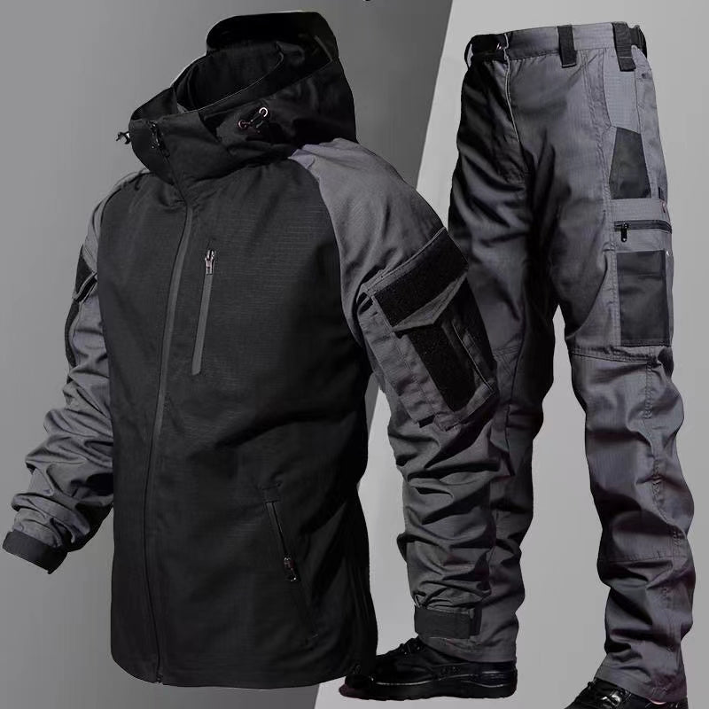Men's set is wear-resistant, windproof, warm and plush