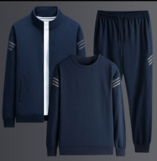 Men's casual hoodie three piece set long sleeved new style