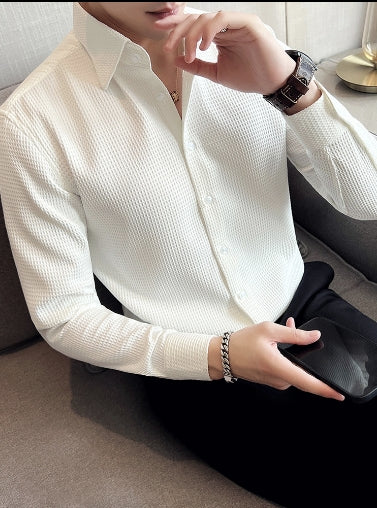 New style of men's spring and autumn long sleeved shirt