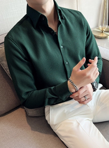 New style of men's spring and autumn long sleeved shirt
