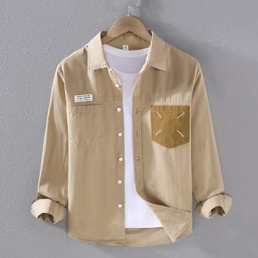 New style of men's spring and autumn long sleeved shirt