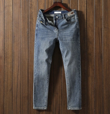Men's denim pants with slight elasticity, summer new style