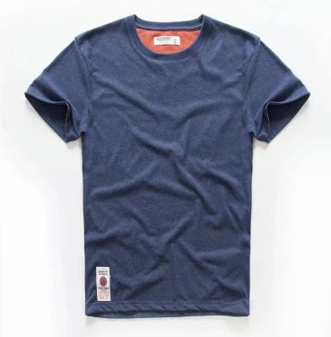 Men's short sleeved T-shirt made of pure cotton for summer