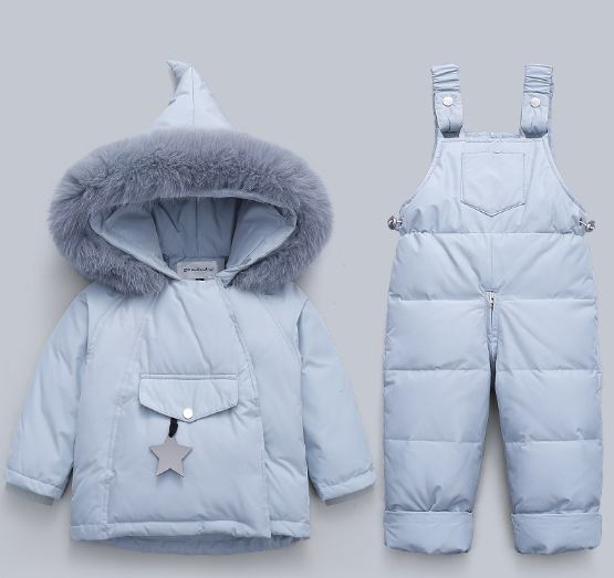 Boys' and girls' children's thick white duck down Down jacket, children's coat