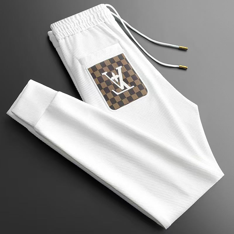 Men's long pants, knitted hoodie, casual spring new style