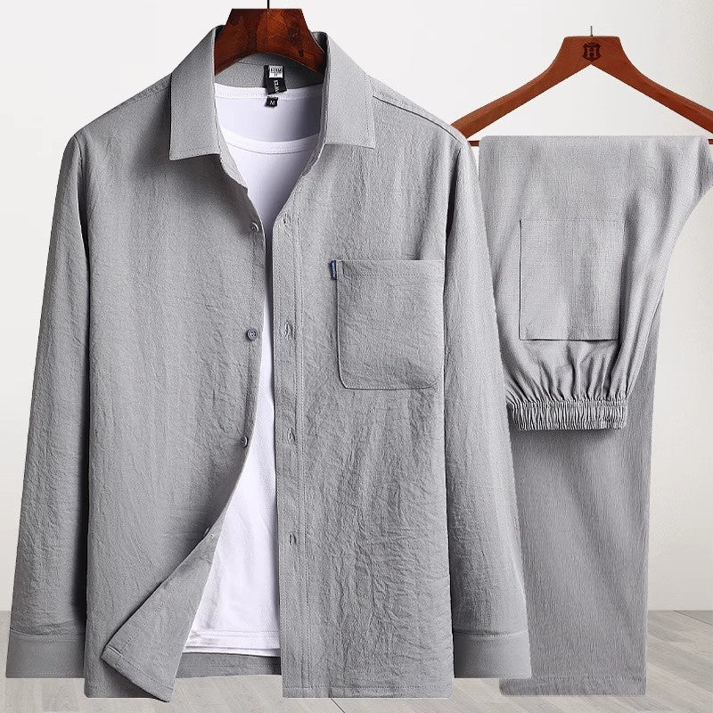 Men's summer set, loose casual three -piece set