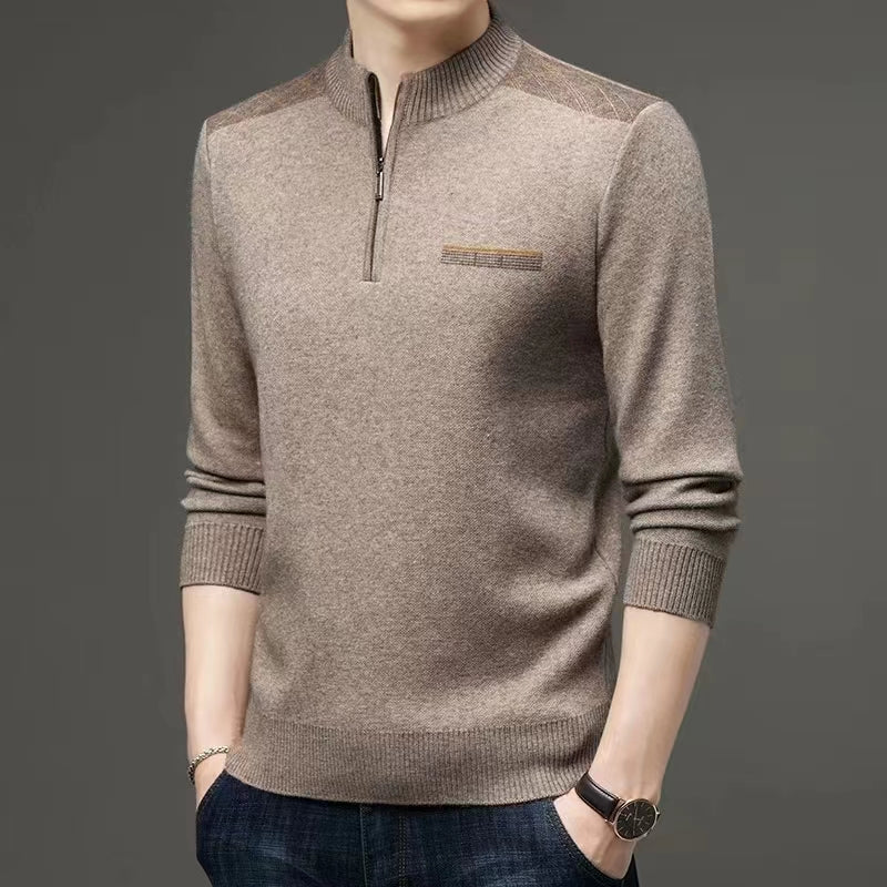 Men's Thickened Zipper Sweater with Thickened New Warmth