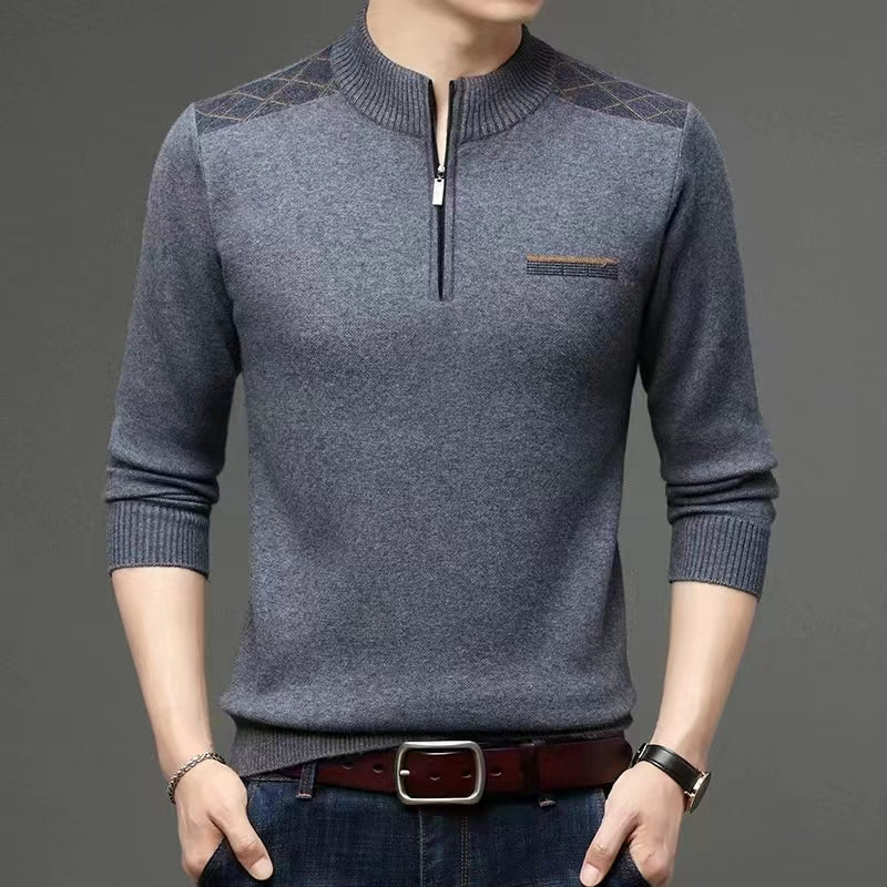 Men's Thickened Zipper Sweater with Thickened New Warmth