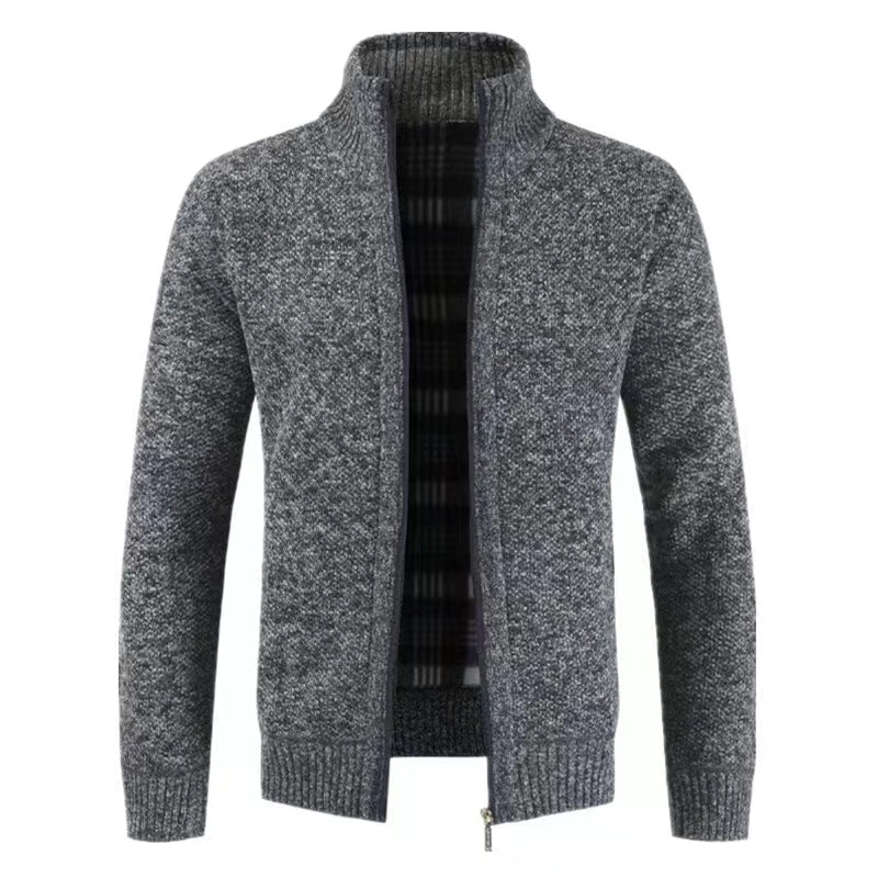 Men's casual sweater with zipper sweater