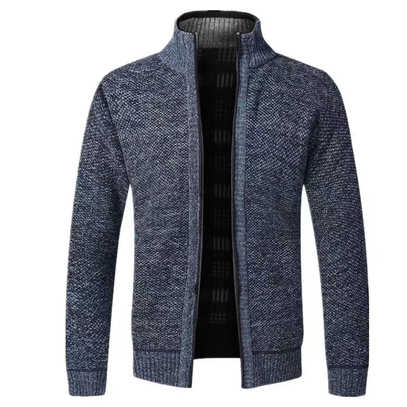 Men's casual sweater with zipper sweater