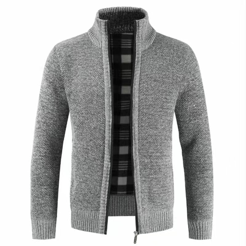 Men's casual sweater with zipper sweater