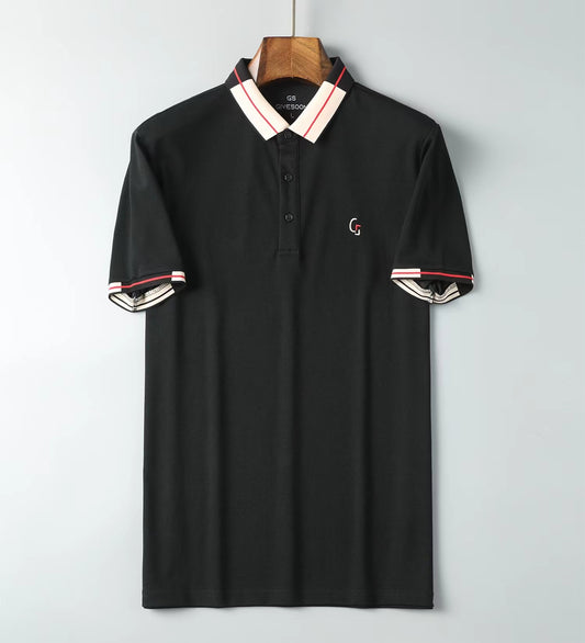 Men's short sleeved POLO shirt made of pure cotton, super absorbent of sweat