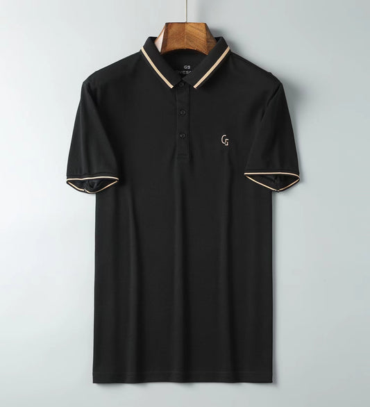 Men's short sleeved POLO outfit with new casual and fashionable pure cotton sweat absorption