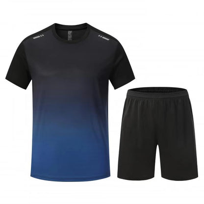 Men's Short sleeved Sports Set New Leisure and Fashion Pure Cotton Sweat-absorbing Set