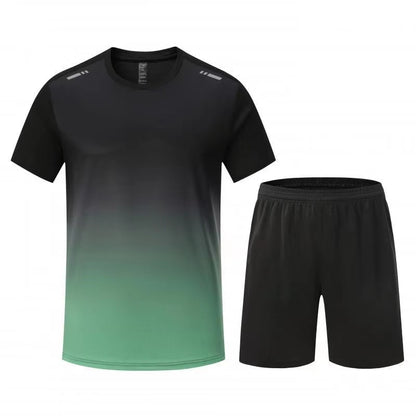 Men's Short sleeved Sports Set New Leisure and Fashion Pure Cotton Sweat-absorbing Set