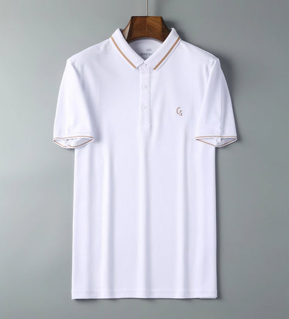 Men's short sleeved POLO outfit with new casual and fashionable pure cotton sweat absorption