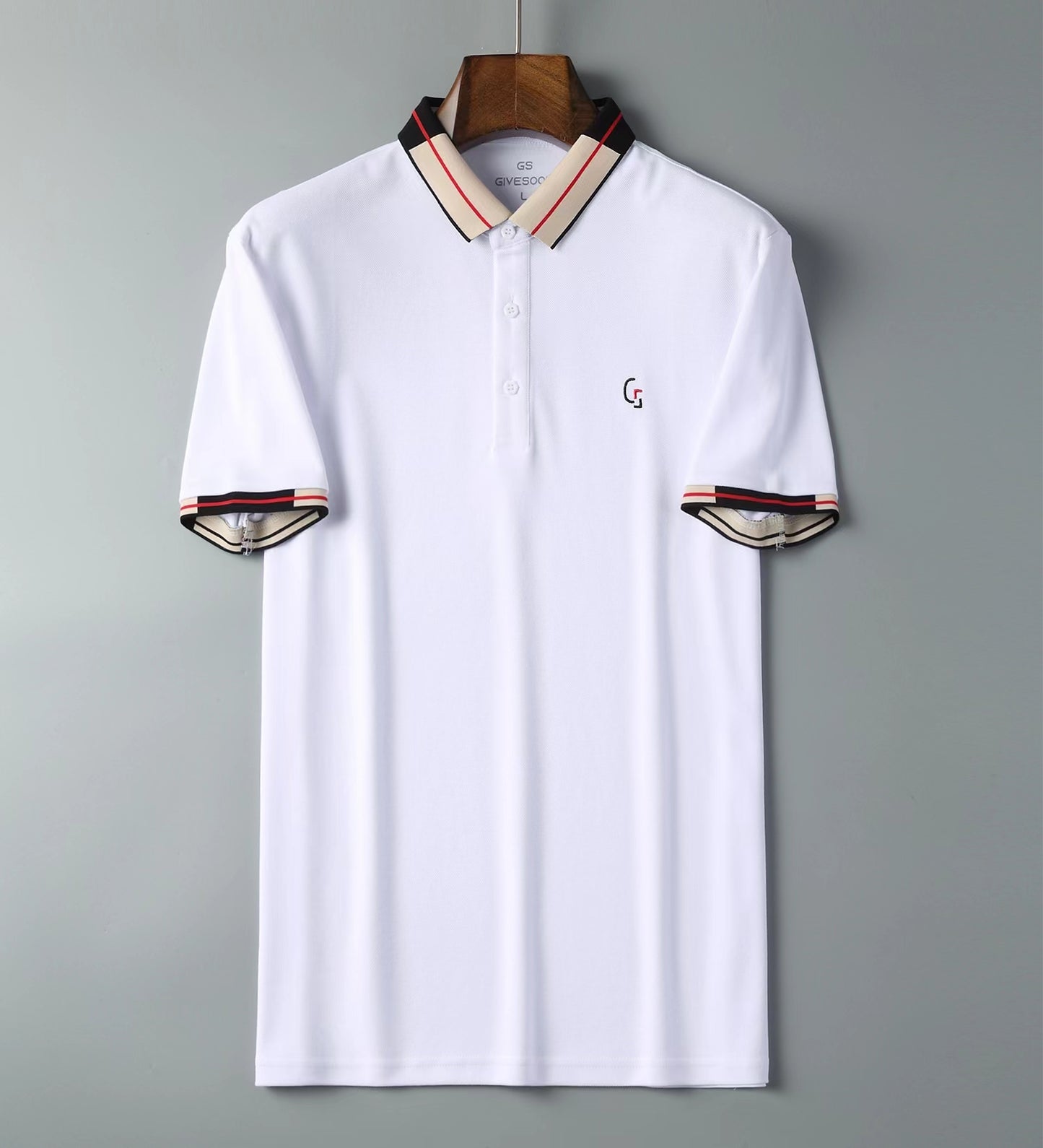 Men's short sleeved POLO shirt made of pure cotton, super absorbent of sweat