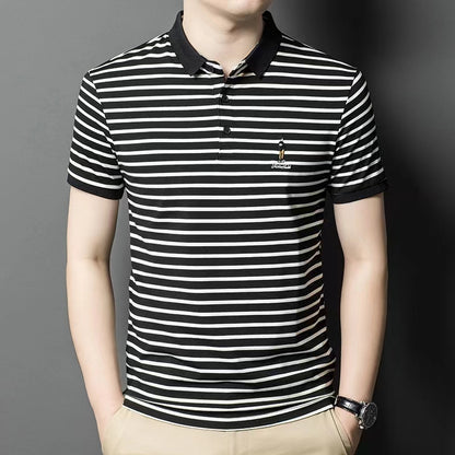 Men's short sleeved polo is comfortable and breathable