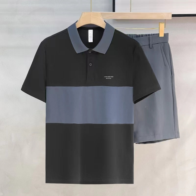 Men's short sleeved polo is comfortable and breathable