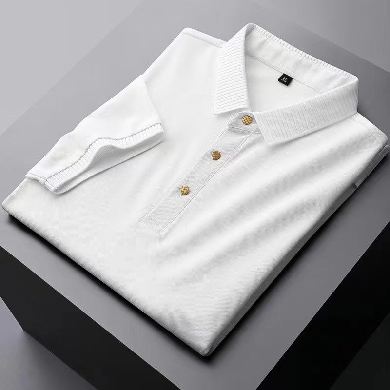 Men's short sleeved polo is comfortable and breathable