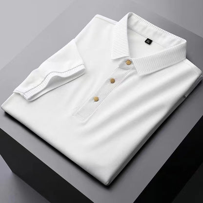 Men's short sleeved polo is comfortable and breathable