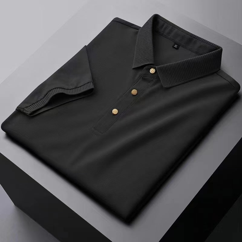 Men's short sleeved polo is comfortable and breathable