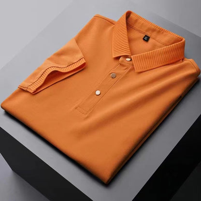 Men's short sleeved polo is comfortable and breathable