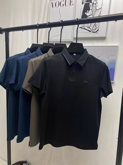 Men's short sleeved polo is comfortable and breathable