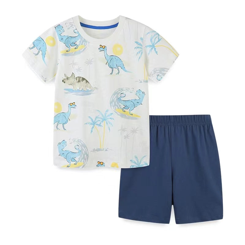 Boys and children's set made of pure cotton, comfortable and breathable