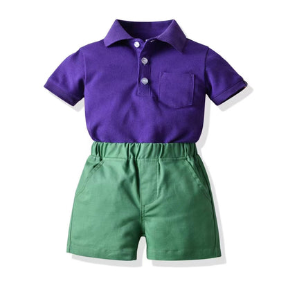 Boys and children's set made of pure cotton, comfortable and breathable