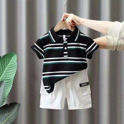 Boys' Summer Set Comfortable Pure Cotton Sweat-absorbing Fashion Trendy Popular