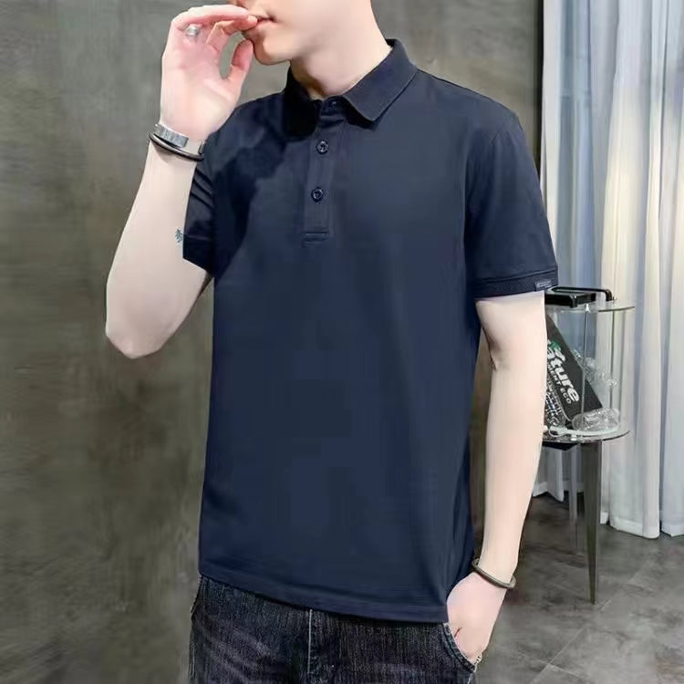 Men's POLO shirt new summer sweat absorbent pure cotton