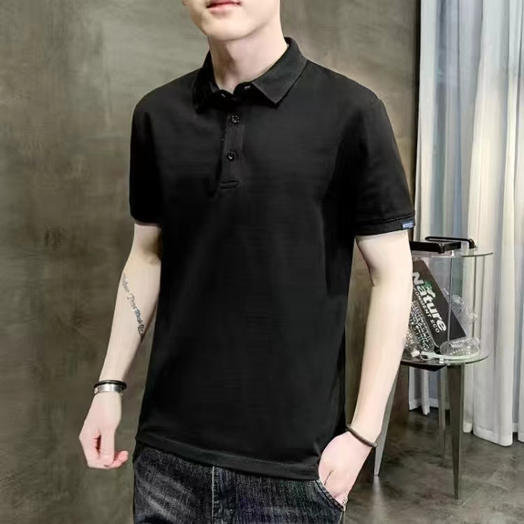 Men's POLO shirt new summer sweat absorbent pure cotton