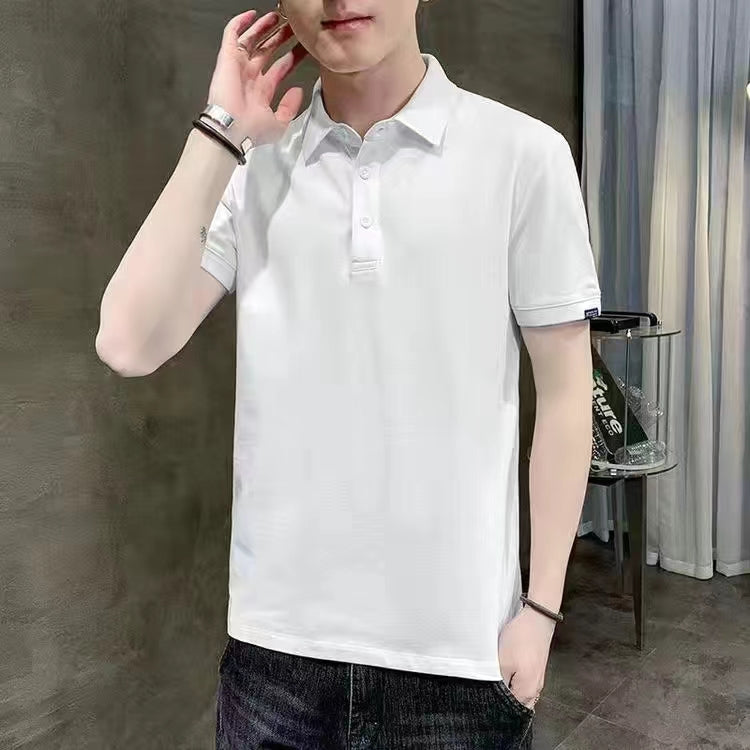 Men's POLO shirt new summer sweat absorbent pure cotton