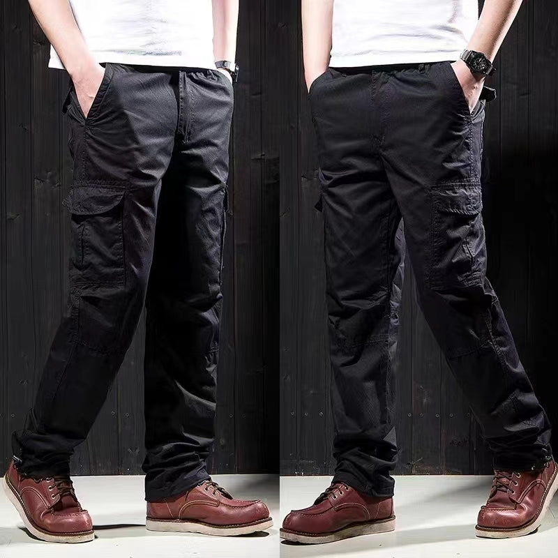 Men's pants are made of quick drying pure cotton, with a slim fit and sweat wicking temperament