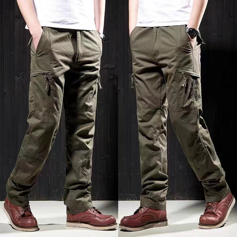 Men's pants are made of quick drying pure cotton, with a slim fit and sweat wicking temperament