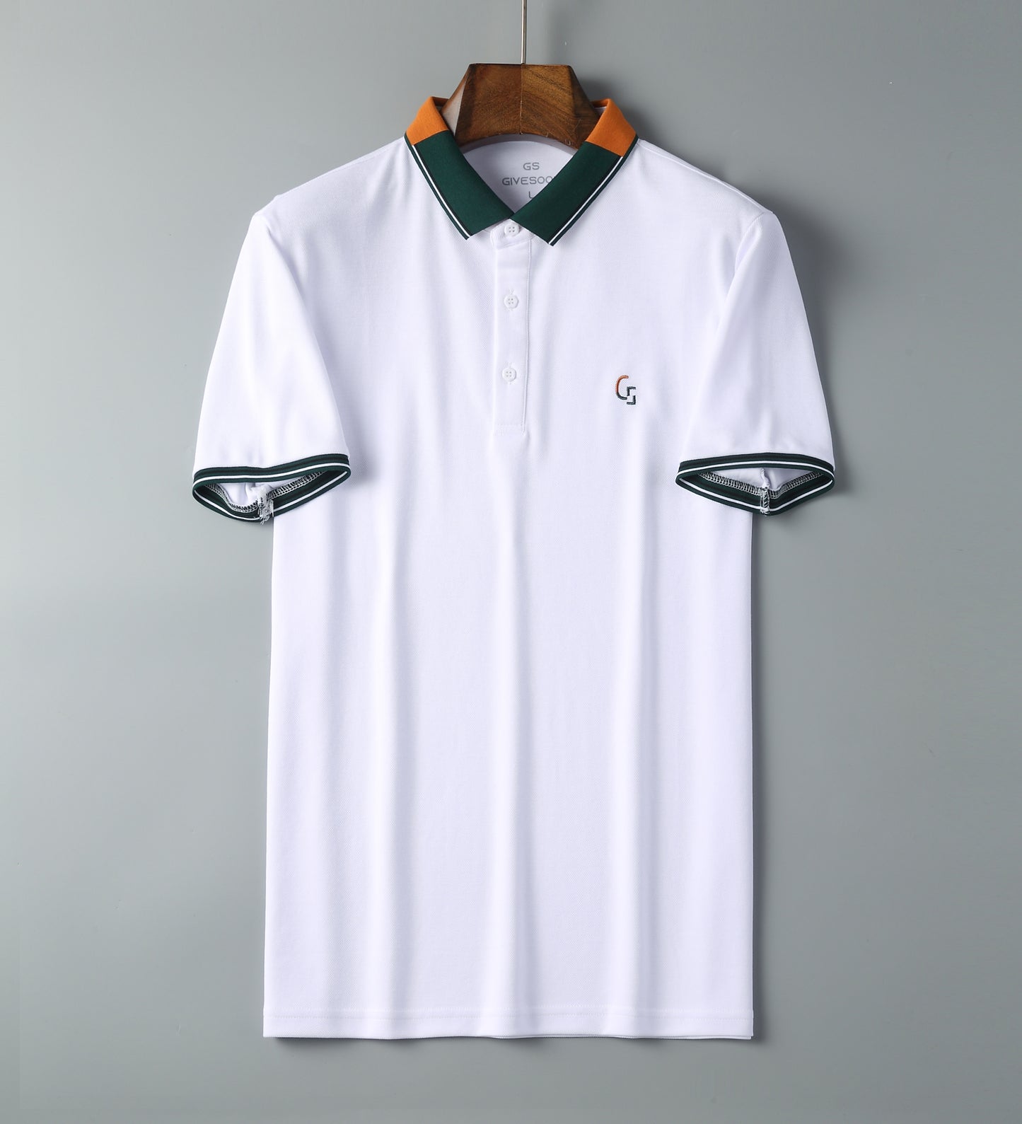 Men's short sleeved POLO shirt made of pure cotton, super absorbent of sweat