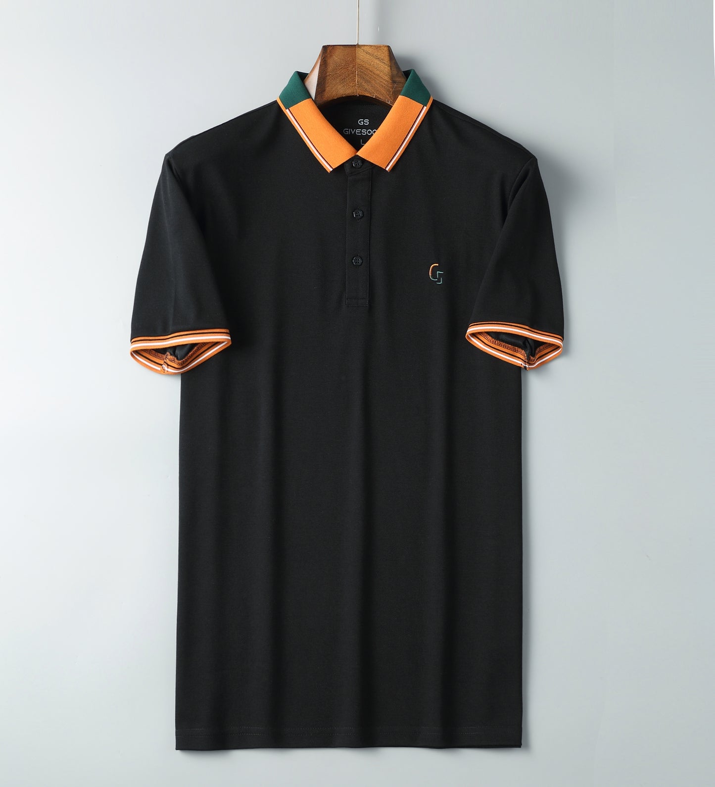 Men's short sleeved POLO shirt made of pure cotton, super absorbent of sweat