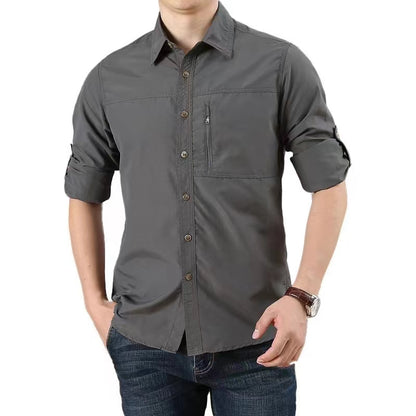 Men's casual top long sleeved breathable spring and summer youthful