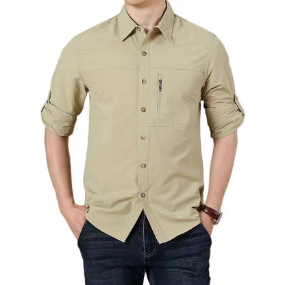 Men's casual top long sleeved breathable spring and summer youthful