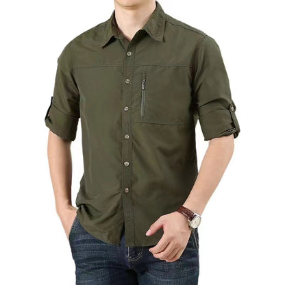 Men's casual top long sleeved breathable spring and summer youthful