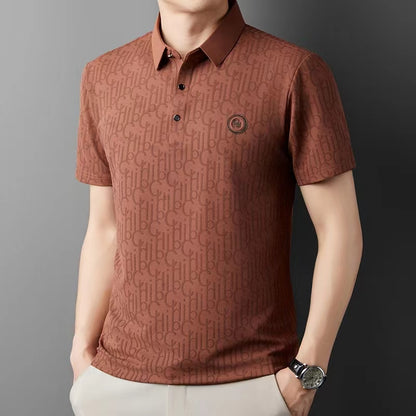 Men's short sleeved polo shirt summer new item made of pure cotton