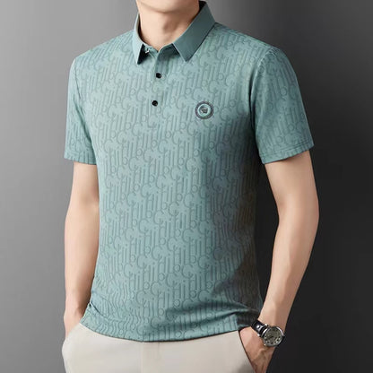 Men's short sleeved polo shirt summer new item made of pure cotton