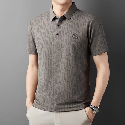 Men's short sleeved polo shirt summer new item made of pure cotton