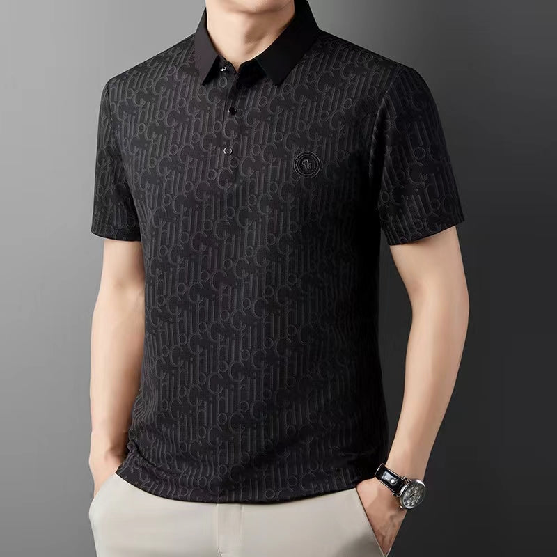 Men's short sleeved polo shirt summer new item made of pure cotton