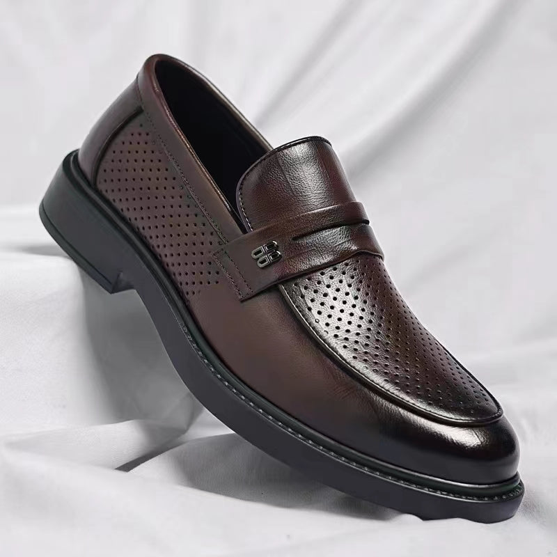 Men's shoes, business casual, breathable, wear-resistant, all season leather shoes