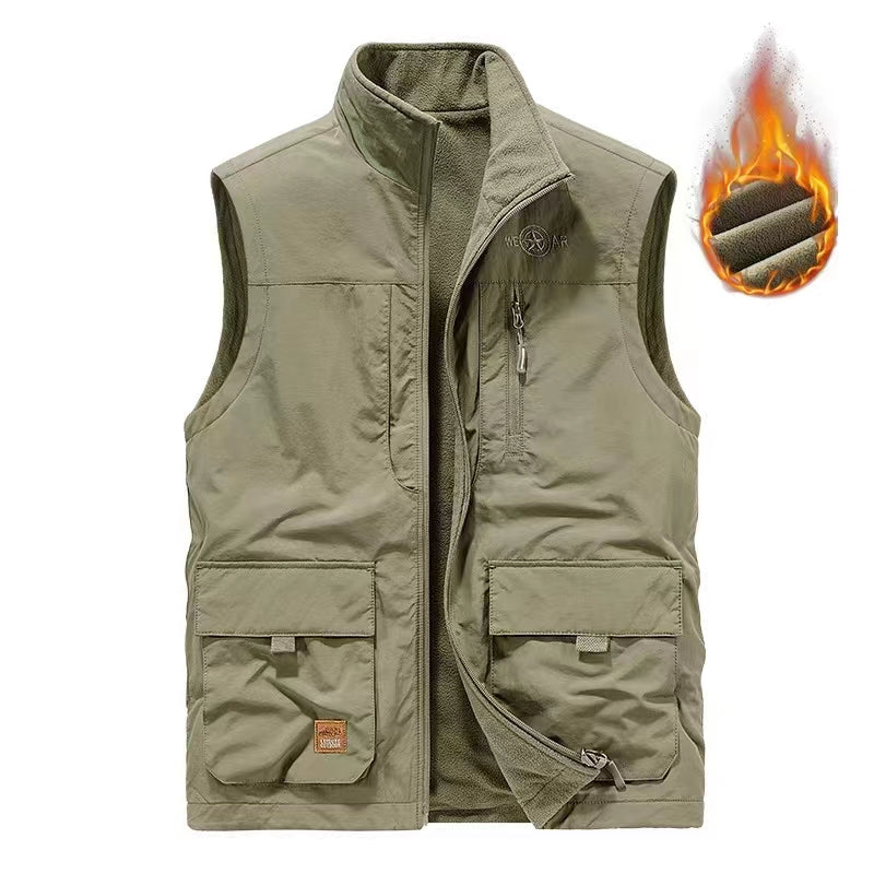 Men's cotton clothing is warm, windproof, thickened with fleece, drought resistant, and warm