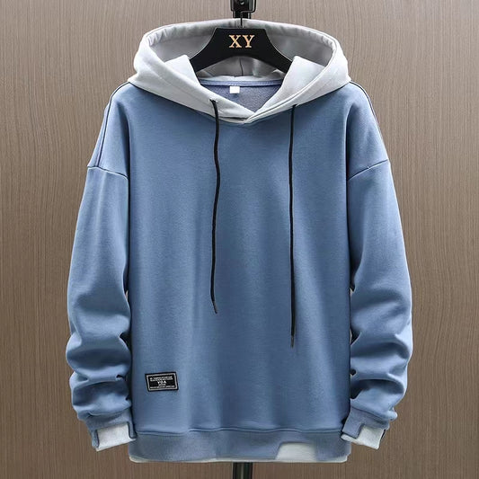 Men's hooded sweatshirt made of pure cotton, breathable for spring and autumn