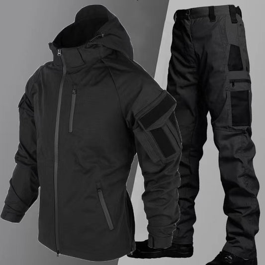 Men's set is wear-resistant, windproof, warm and plush